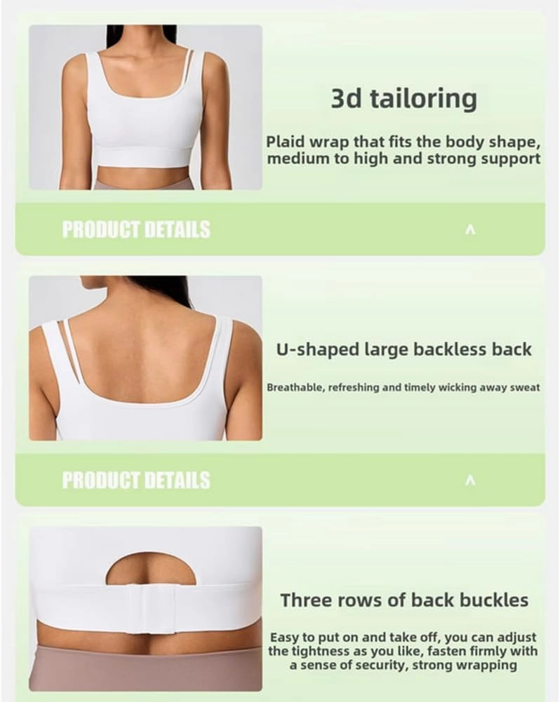 Women Sports Anti -Shock -Proof Bras Female Naked Yoga Vest with Chest Pad Running Fitness Bra