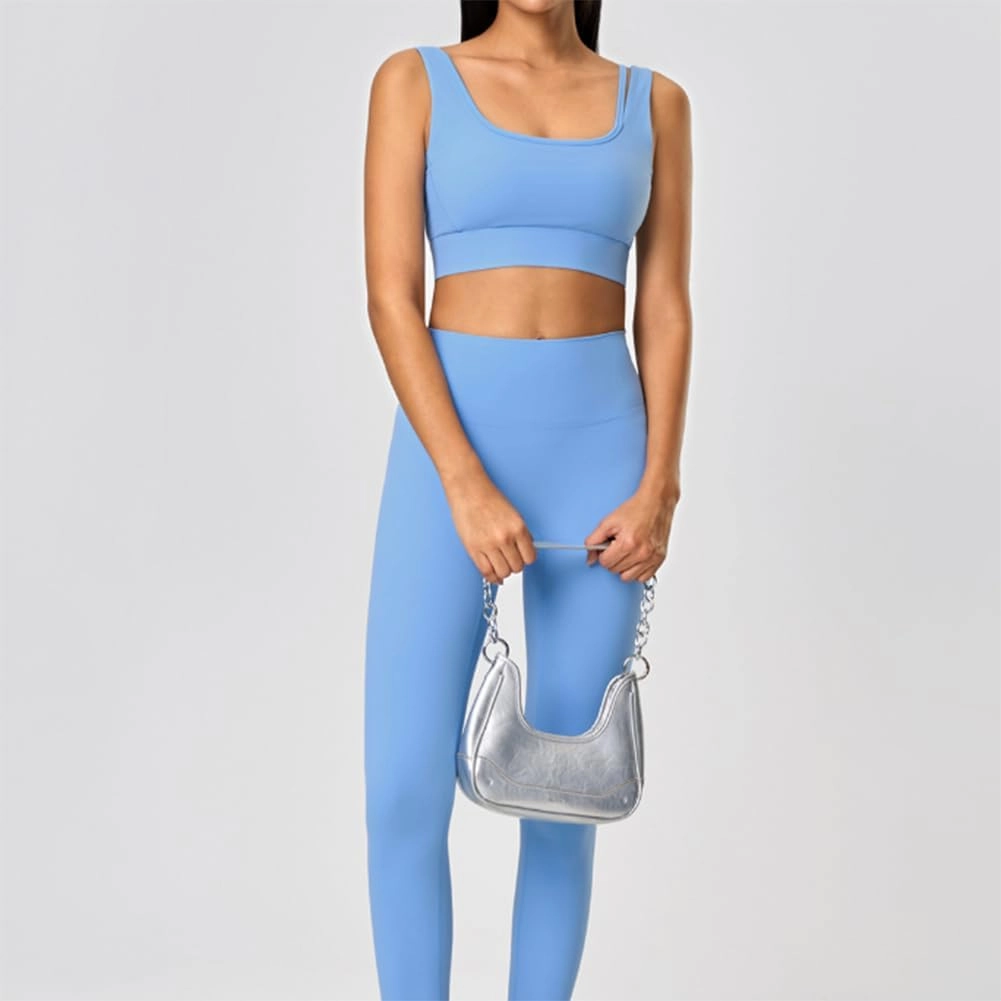 Women Sports Anti -Shock -Proof Bras Female Naked Yoga Vest with Chest Pad Running Fitness Bra