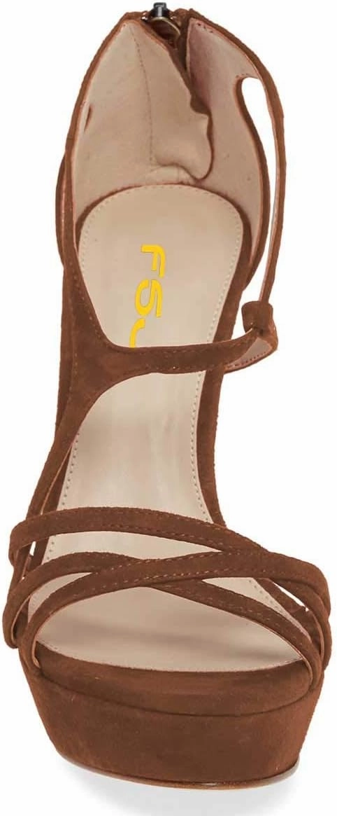 Women Strappy Open Toe Platform High Heels Caged Dress Sandals Cutout Party Stiletto Pumps Size 4-15 US