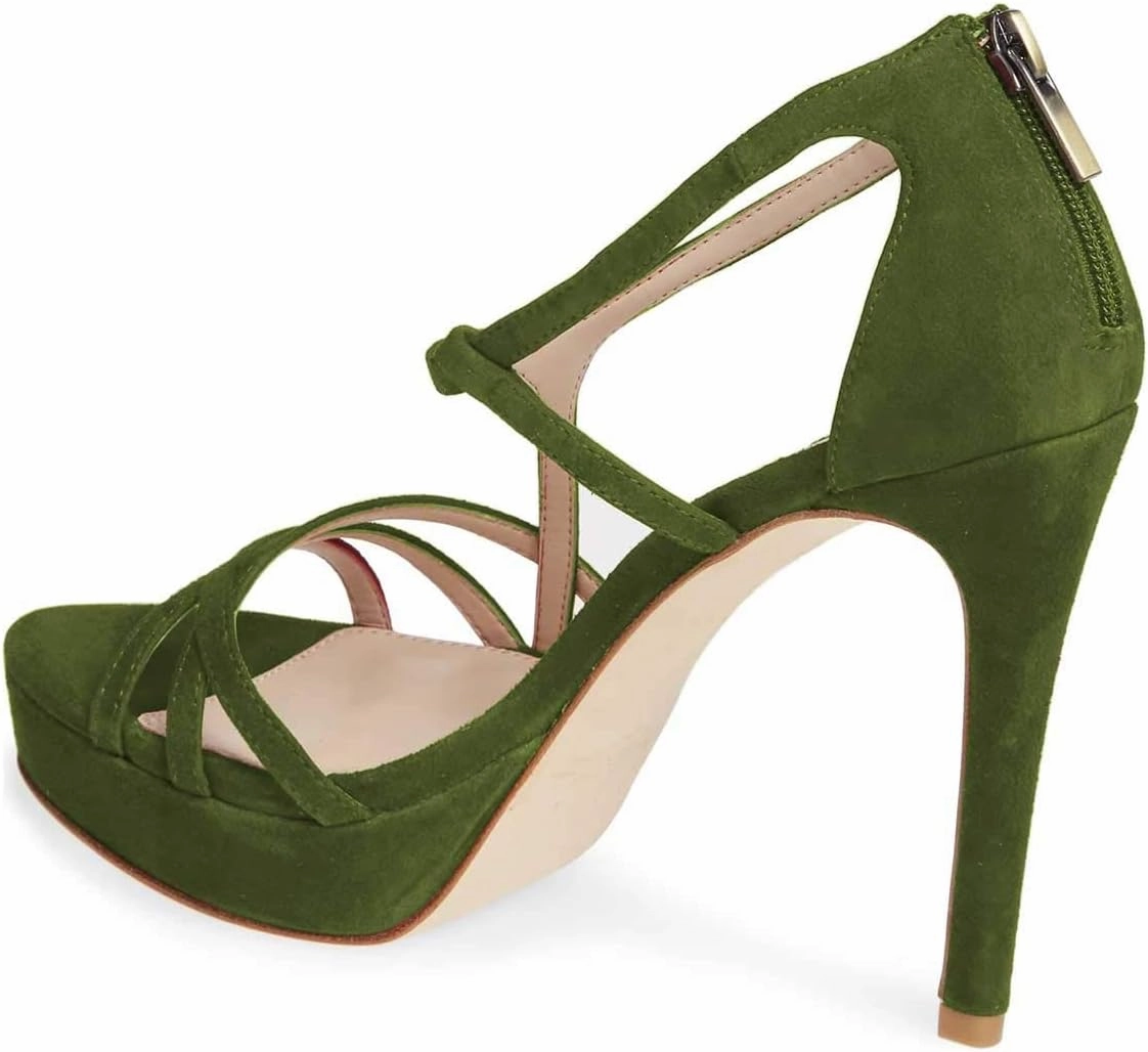 Women Strappy Open Toe Platform High Heels Caged Dress Sandals Cutout Party Stiletto Pumps Size 4-15 US