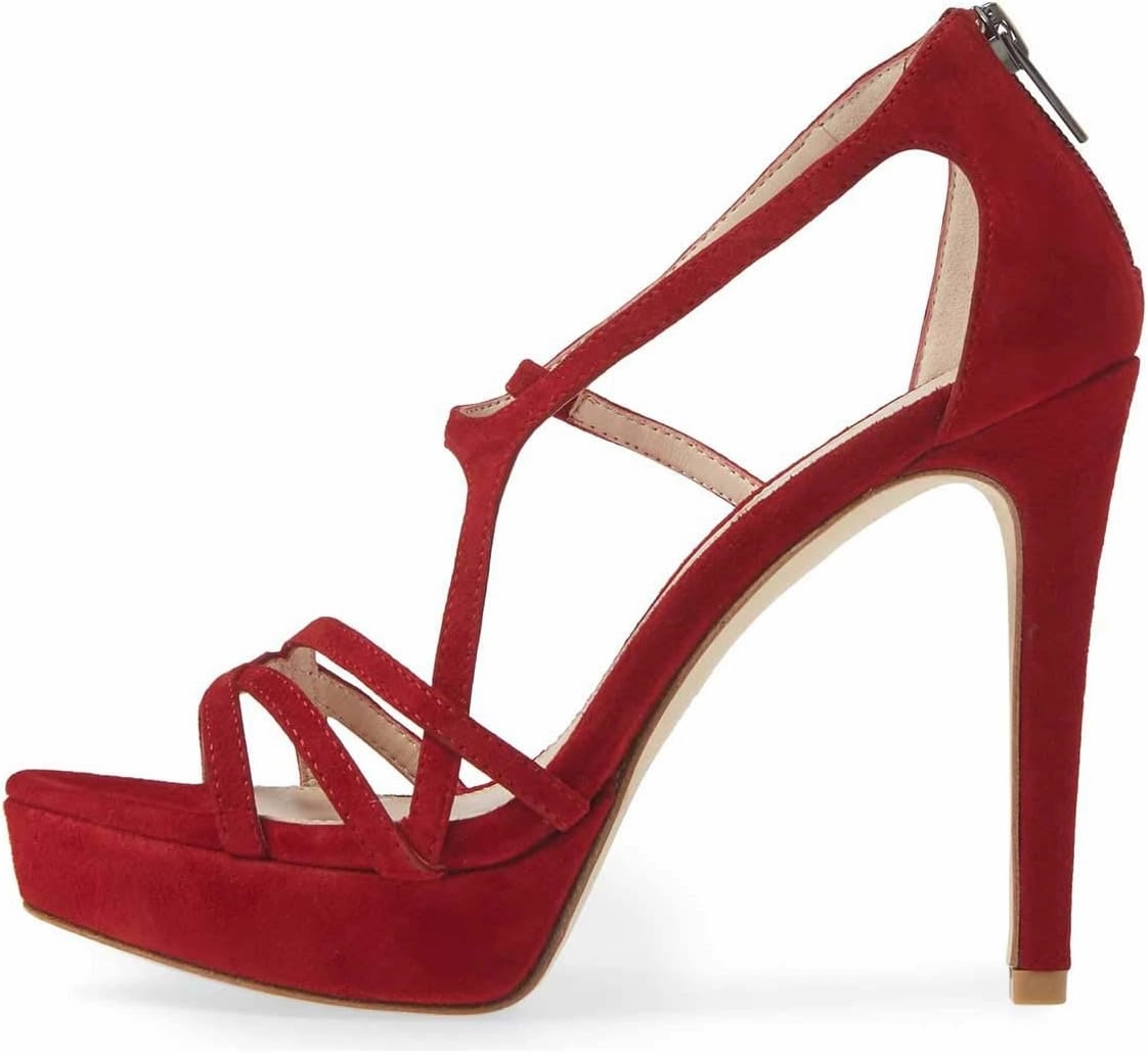 Women Strappy Open Toe Platform High Heels Caged Dress Sandals Cutout Party Stiletto Pumps Size 4-15 US