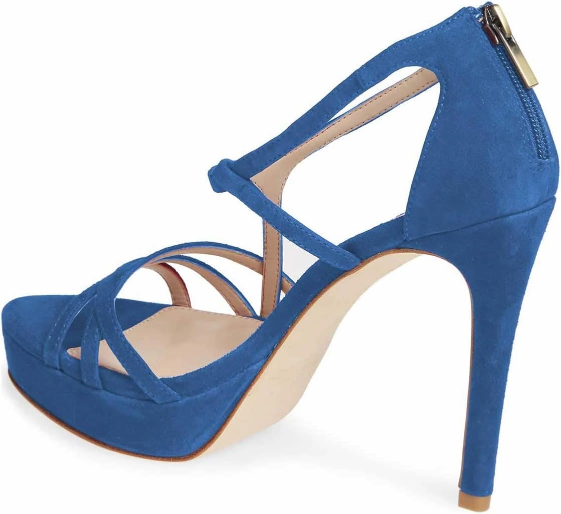 Women Strappy Open Toe Platform High Heels Caged Dress Sandals Cutout Party Stiletto Pumps Size 4-15 US