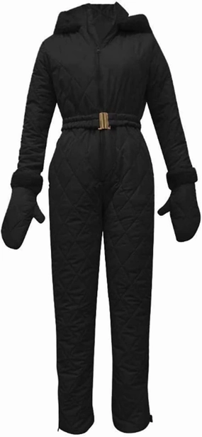 Womens Ski Jacket One Piece Snowsuits for Adults Snow Jumpsuit Plus Size Puffer Jacket Warm Winter Waterproof Coat