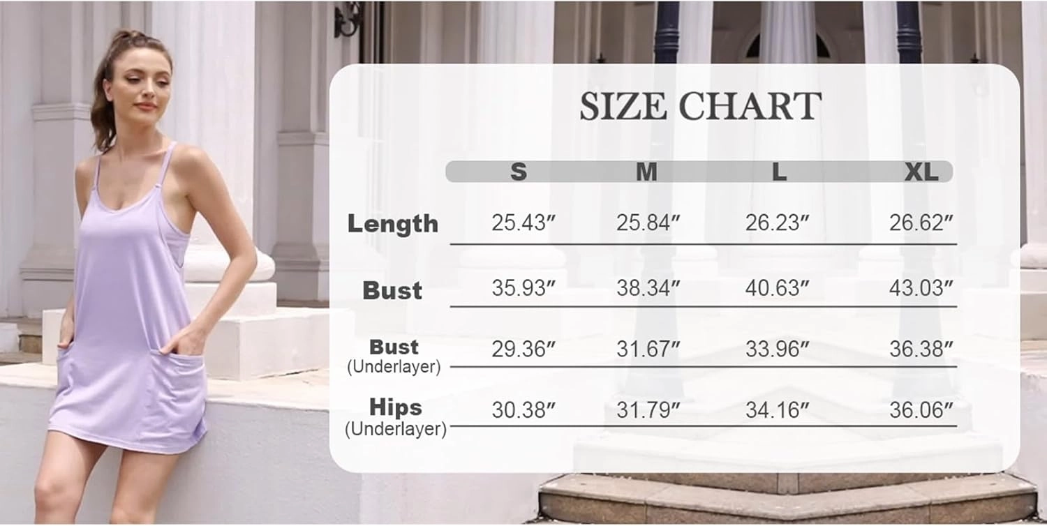 Womens Workout Romper Dress with Shorts Underneath Sleeveless Spaghetti Straps Athletic Outfits Casual Vacation