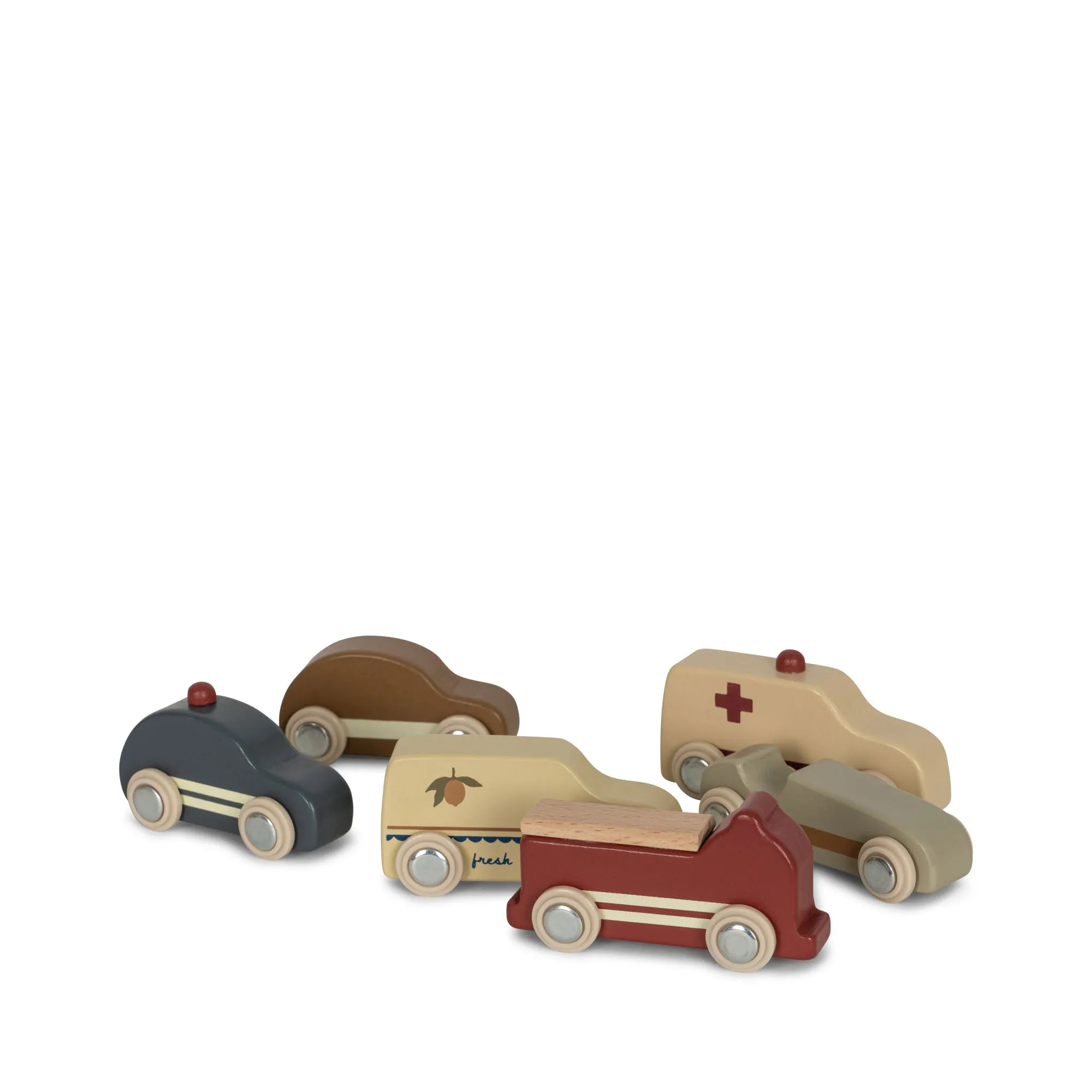 Wooden Mini Cars (9 Piece) by Konges Sløjd