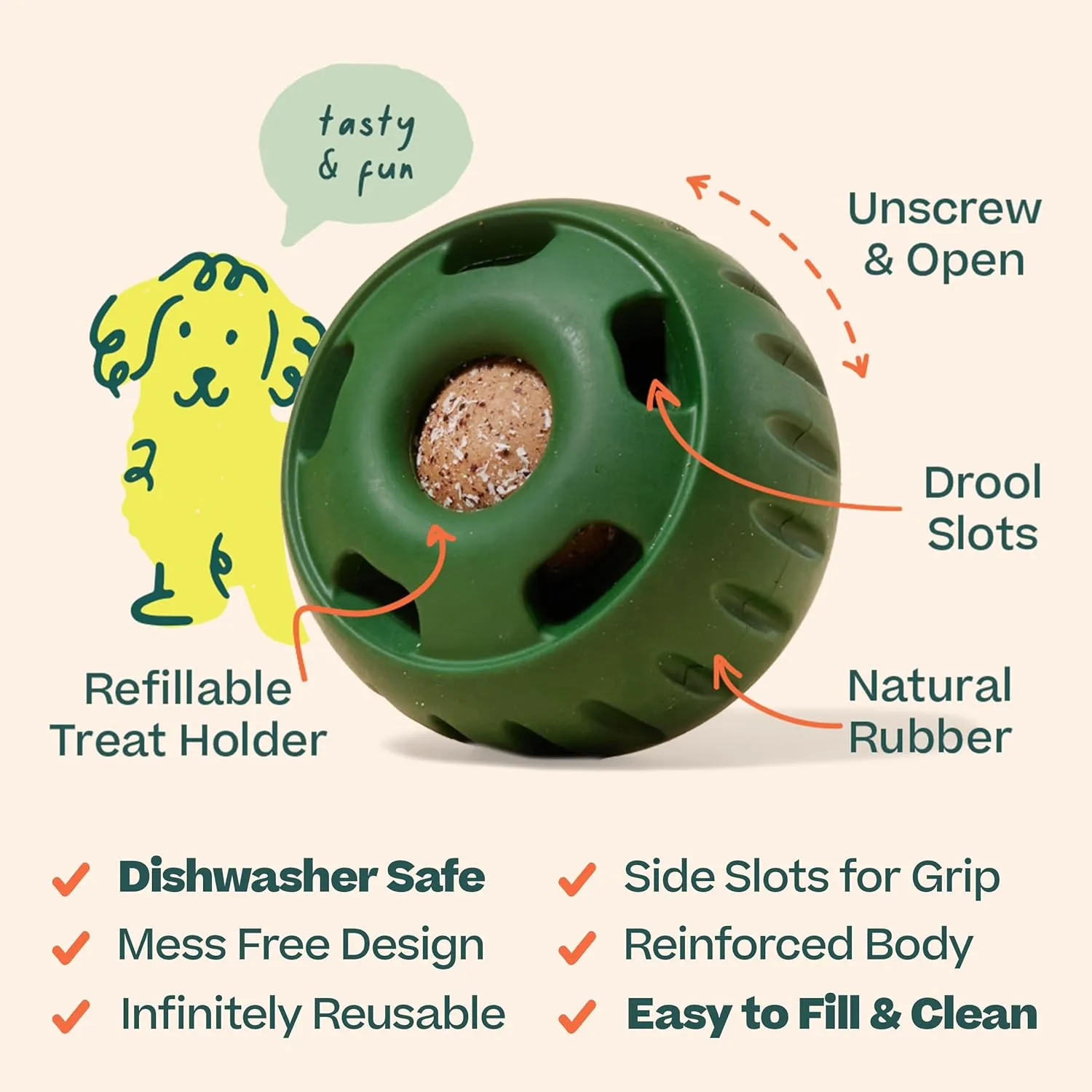 WOOF Pupsicle - Long-Lasting Interactive Dog Toy to Keep Your Pup Distracted - Safe for Dogs - Low-Mess Design - Dog Toys for Small Dogs 10-25 lbs