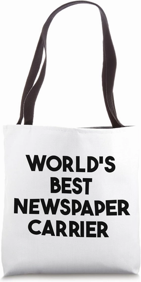 World's Best Newspaper Carrier Tote Bag