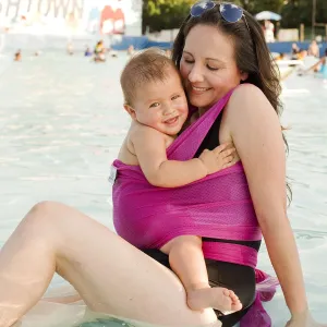 Wrap - Versatile Water & Warm Weather Baby Carrier | Made in USA with Safety Tested Fabric, CPSIA & ASTM Compliant | Lightweight, Quick Dry (Fucshia, One Size)
