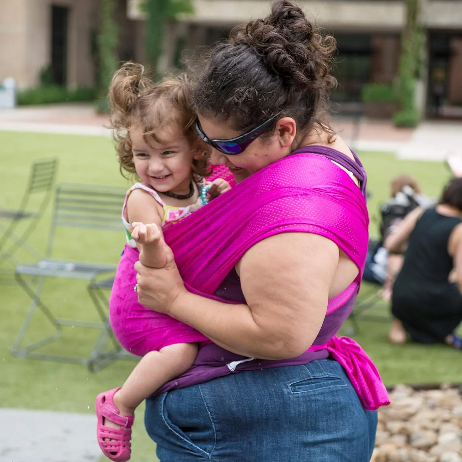 Wrap - Versatile Water & Warm Weather Baby Carrier | Made in USA with Safety Tested Fabric, CPSIA & ASTM Compliant | Lightweight, Quick Dry (Fucshia, One Size)