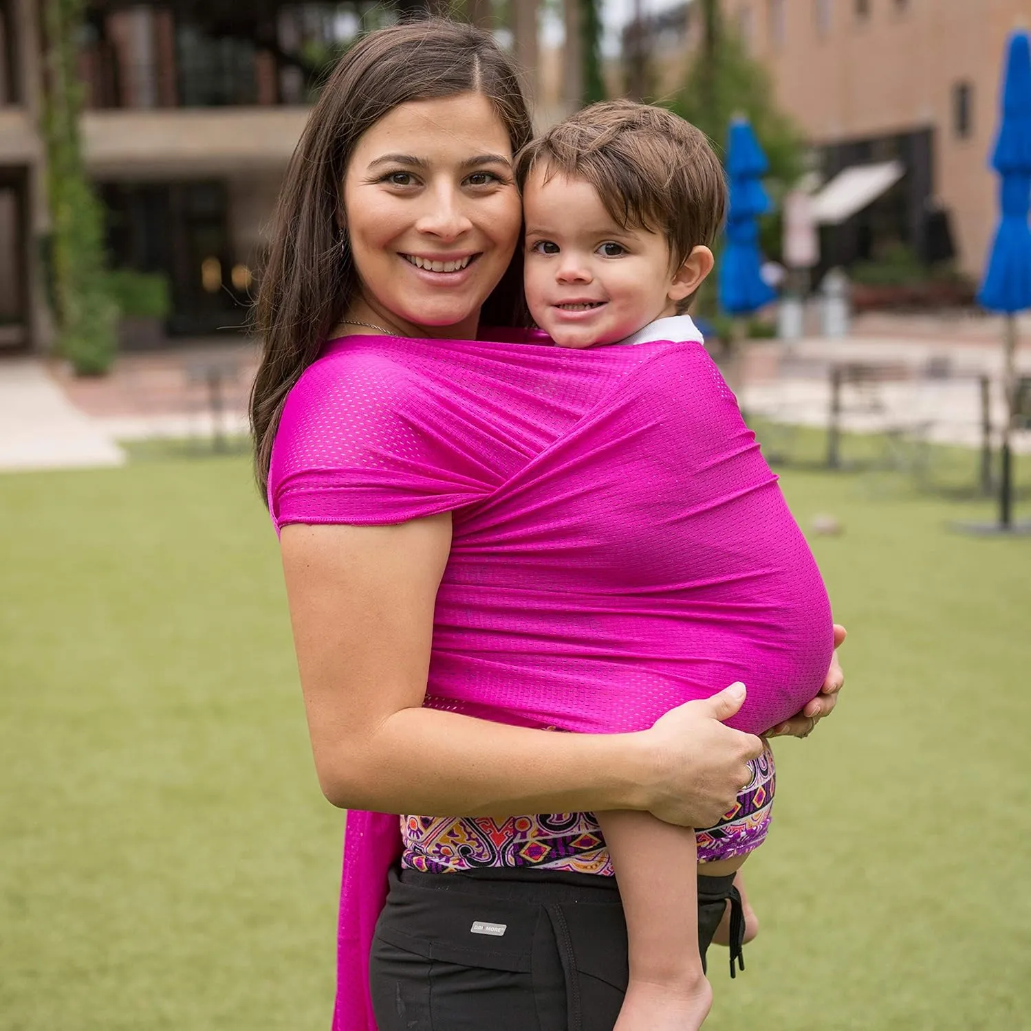 Wrap - Versatile Water & Warm Weather Baby Carrier | Made in USA with Safety Tested Fabric, CPSIA & ASTM Compliant | Lightweight, Quick Dry (Fucshia, One Size)