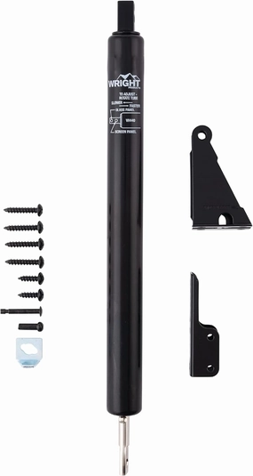 Wright Products - Medium Duty “No Bounce” Pneumatic Screen and Storm Door Closer, Black