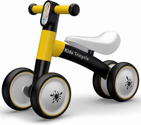 XIAPIA Baby Balance Bike Toys for 1 Year Old Boy Girl Gifts, 10-24 Month Toddler Balance Bike with 4 Silence Wheels, No Pedal Toddler First Bike, First Birthday Gifts Christmas for Boys and Girls