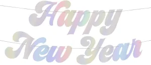 xo, Fetti New Years Eve Party Banner - Iridescent | NYE Party Favors, Happy New Year Decorations, NYE 2023 Decor