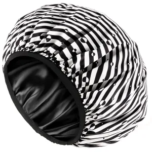Yanibest Shower Cap for Women - Hair Satin Bonnet Shower Cap for Women Waterproof Extra Large Double Layer Reusable Adjustable for Braids Long Hair