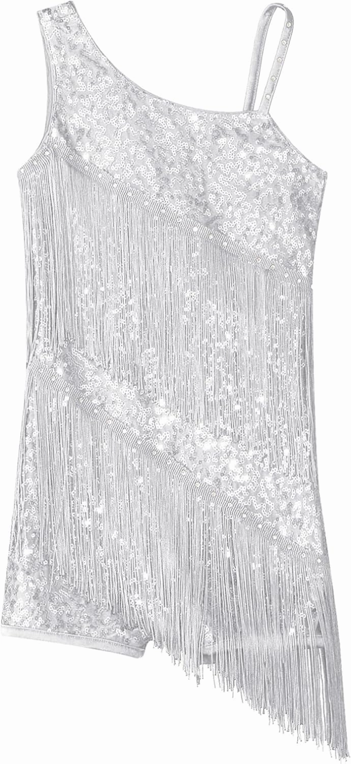 YiZYiF Big Girls Samba Tango Modern Jazz Leotard Latin Rumba Dance Dress Flapper Cocktail Party Dresses Ballroom Costume