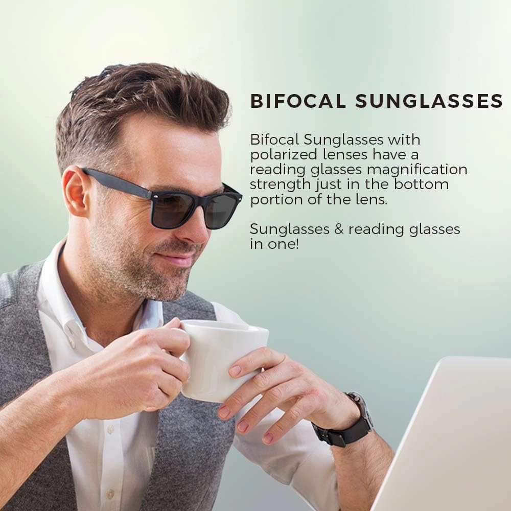 Yogo Vision Bifocal Reading Sunglasses for Men and Women-Classic, Retro Style UV400 Sun Protection Readers Eyewear