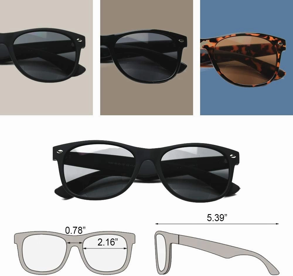 Yogo Vision Bifocal Reading Sunglasses for Men and Women-Classic, Retro Style UV400 Sun Protection Readers Eyewear