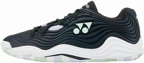 YONEX Women's Fusionrev 5 Clay Tennis Shoes Black and White
