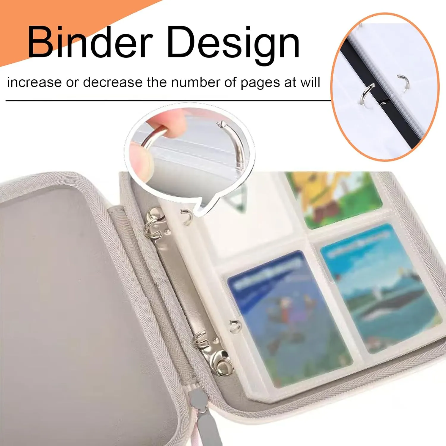 Yoto Card Case Portable Yoto Card Holder 80 Pockets Trading Card Binder Card with Zipper for Yoto Player Cards Mini Audiobook Cards Organizer Album for Travel Home