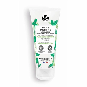 Yves Rocher Pure Menthe Purifying Clay Mask for Oily and Combination Skin, 75 ml./2.5 fl.oz.