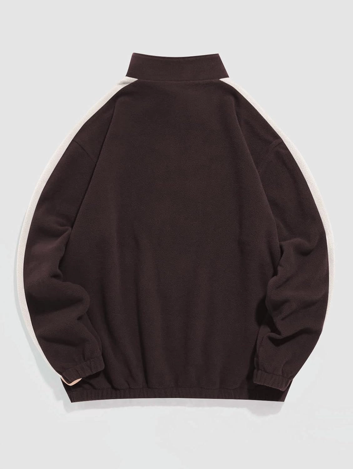 ZAFUL Mens Graphic Fleece Sweatshirts Quarter Zip Pullover Sweatshirt Letter Embroidered Oversized Vintage Hoodie Top