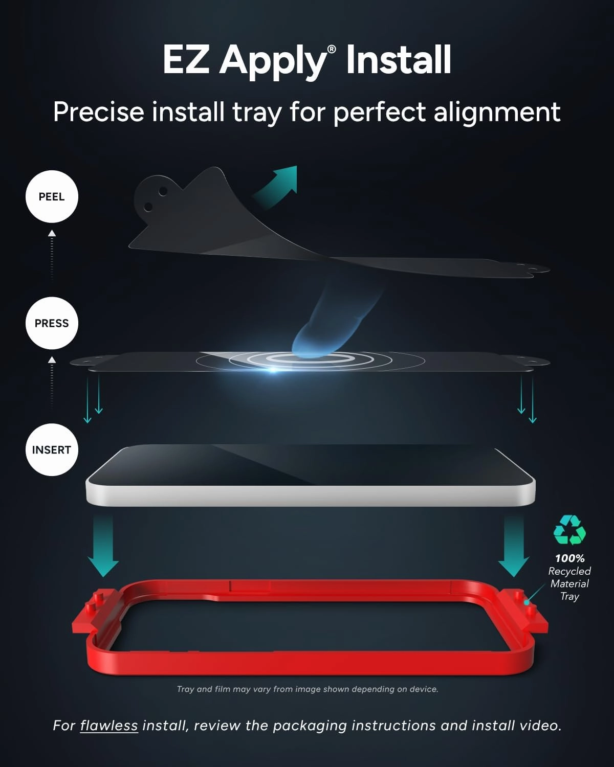 ZAGG Glass Elite Screen Protector for iPad Mini 8.3" (A17 Pro) - 5X Stronger, Smudge-Free Tempered Glass with Recycled Glass, Easy Installation, Scratch Resistant, Eco-Friendly
