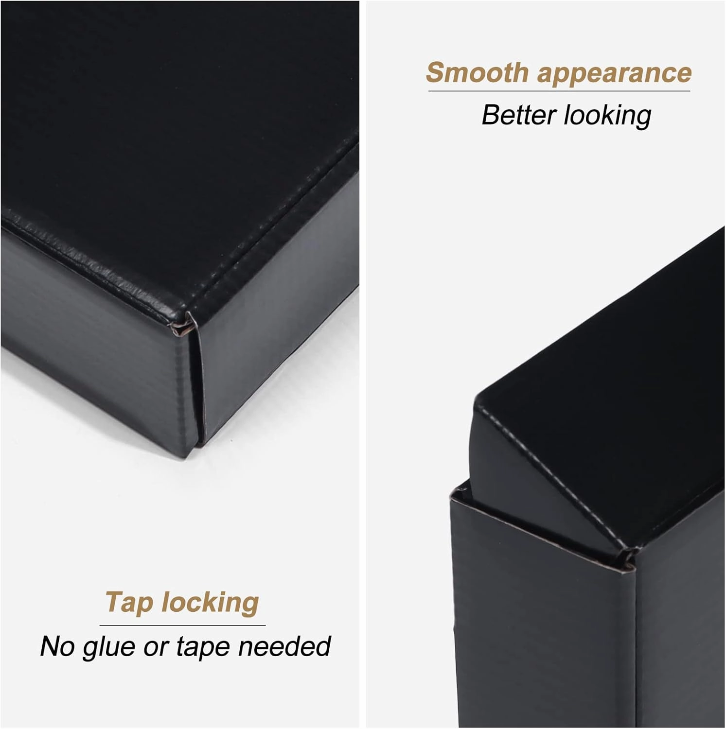 ZBEIVAN 7x5x2 Black Small Shipping Boxes, 20 Packs Corrugated Cardboard Mailer Boxes for Packaging Small Business Mailing Gifts Wrap Boxes with Lids