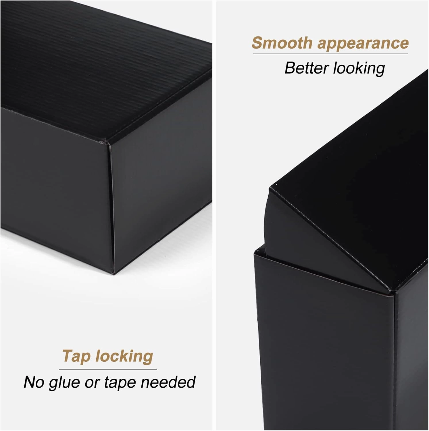 ZBEIVAN 9x6x4 Black Small Shipping Boxes, 20 Packs Corrugated Cardboard Mailer Boxes for Packaging Small Business Mailing Gifts Wrap Boxes with Lids