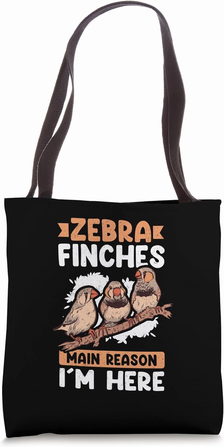 Zebra Finches Pet Bird Dad Mom Zebra Finch Tote Bag