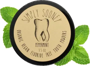 Zero Waste up to 6 Month Supply Organic Vegan Fluoride Free Tooth Powder Peppermint Flavor- Ships Without Any Plastic Packaging I Natural Whitening I Stronger Teeth