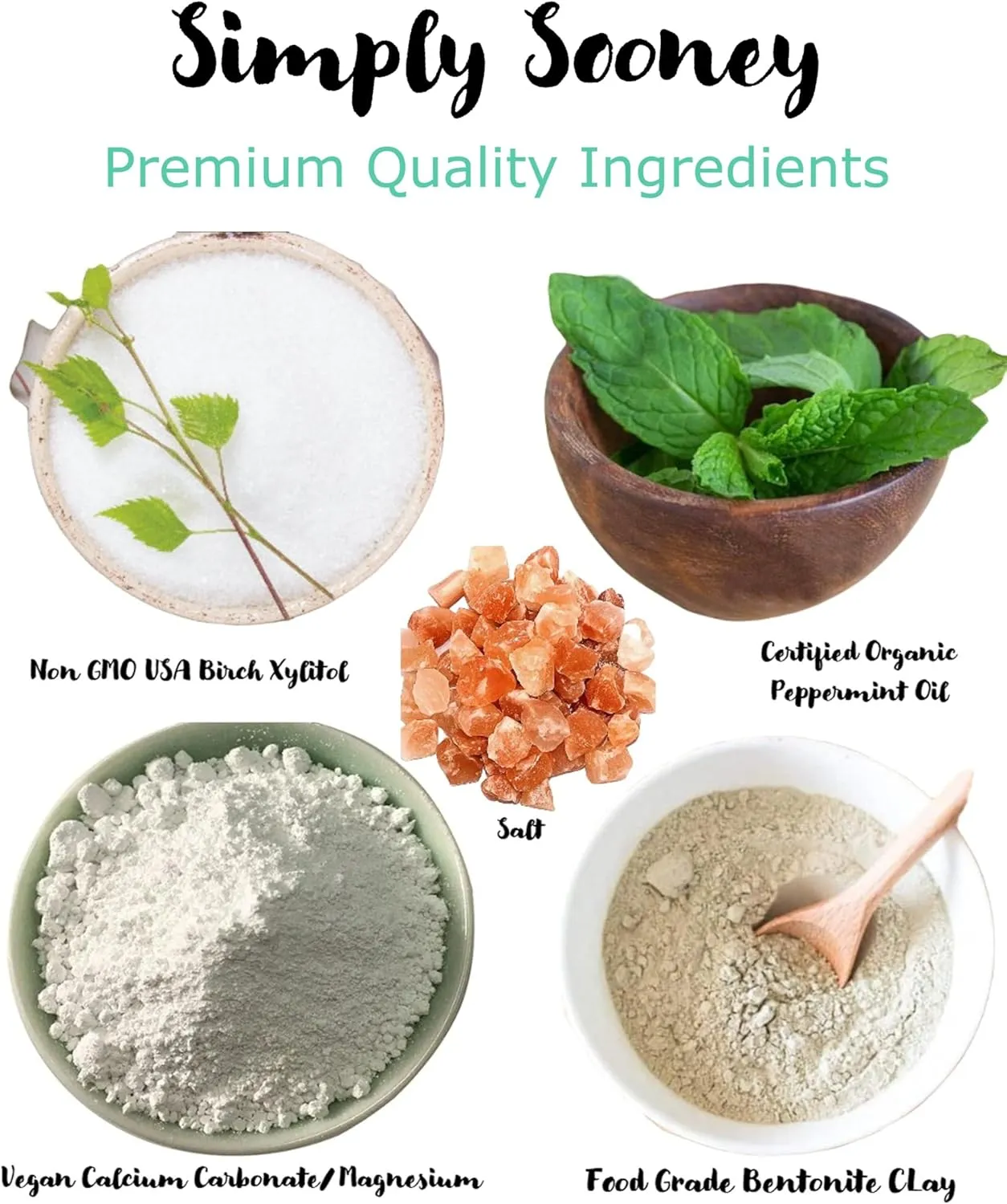 Zero Waste up to 6 Month Supply Organic Vegan Fluoride Free Tooth Powder Peppermint Flavor- Ships Without Any Plastic Packaging I Natural Whitening I Stronger Teeth